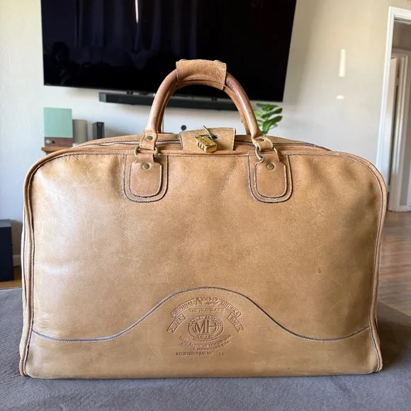 Vintage Ghurka No. 22 Traveler II Leather Duffle Bag Registered #B11 - Picture 1 of 16